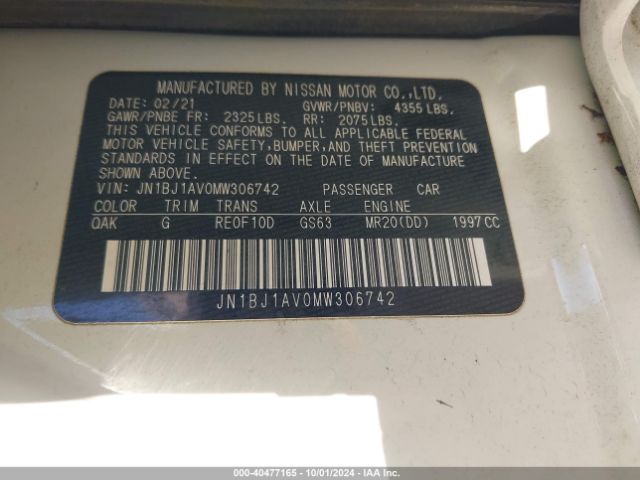 Photo 8 VIN: JN1BJ1AV0MW306742 - NISSAN ROGUE SPORT 