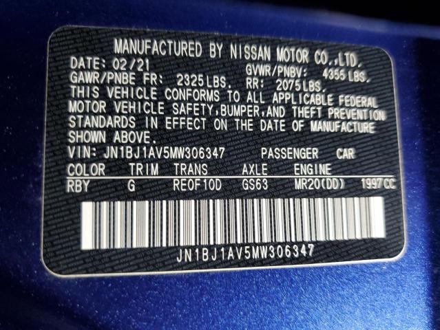 Photo 12 VIN: JN1BJ1AV5MW306347 - NISSAN ROGUE 