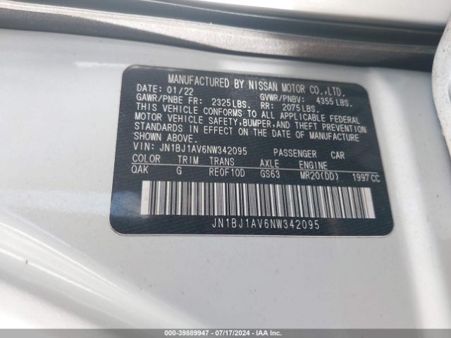 Photo 8 VIN: JN1BJ1AV6NW342095 - NISSAN ROGUE SPORT 