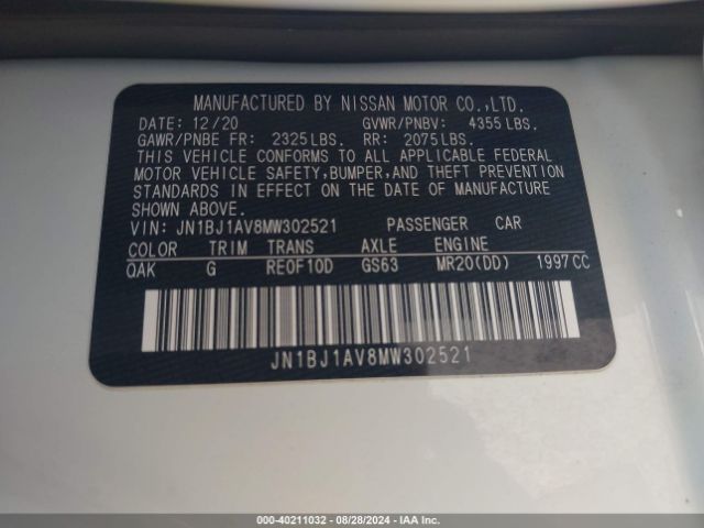 Photo 8 VIN: JN1BJ1AV8MW302521 - NISSAN ROGUE SPORT 