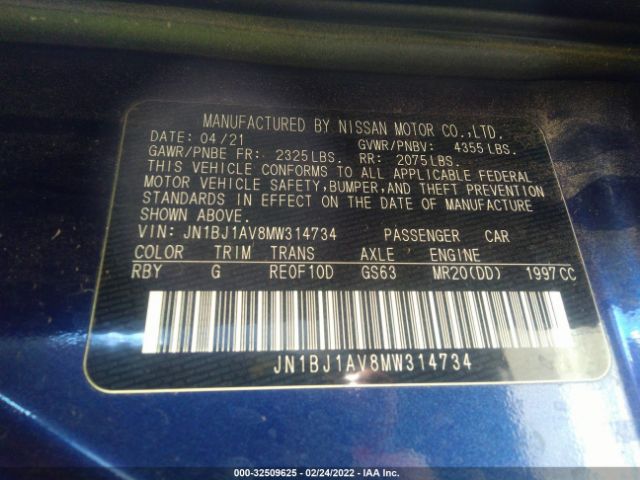 Photo 8 VIN: JN1BJ1AV8MW314734 - NISSAN ROGUE SPORT 