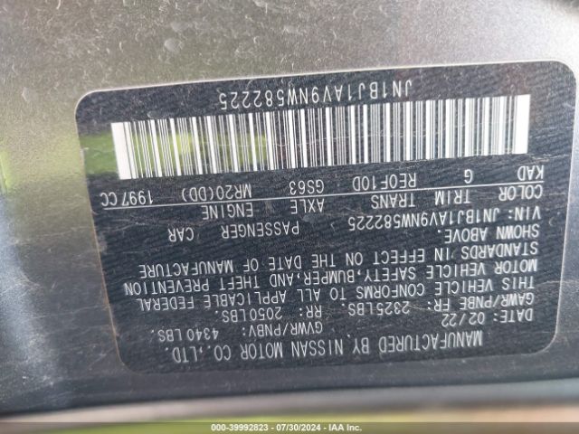 Photo 8 VIN: JN1BJ1AV9NW582225 - NISSAN ROGUE SPORT 