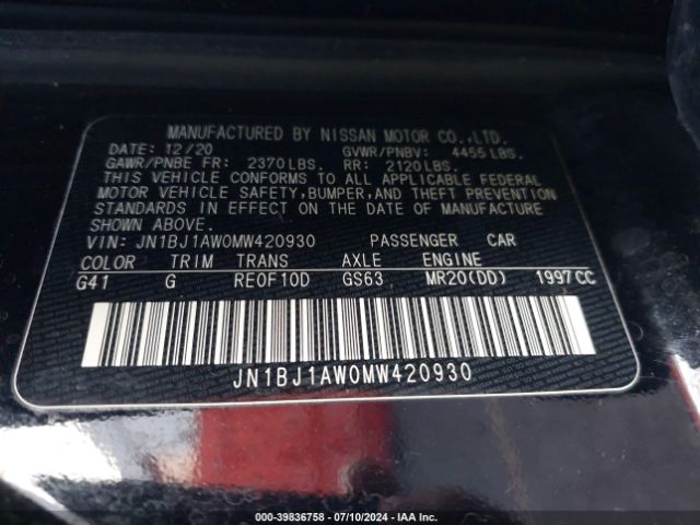 Photo 8 VIN: JN1BJ1AW0MW420930 - NISSAN ROGUE SPORT 