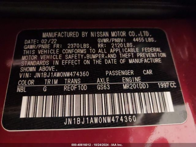 Photo 8 VIN: JN1BJ1AW0NW474360 - NISSAN ROGUE SPORT 