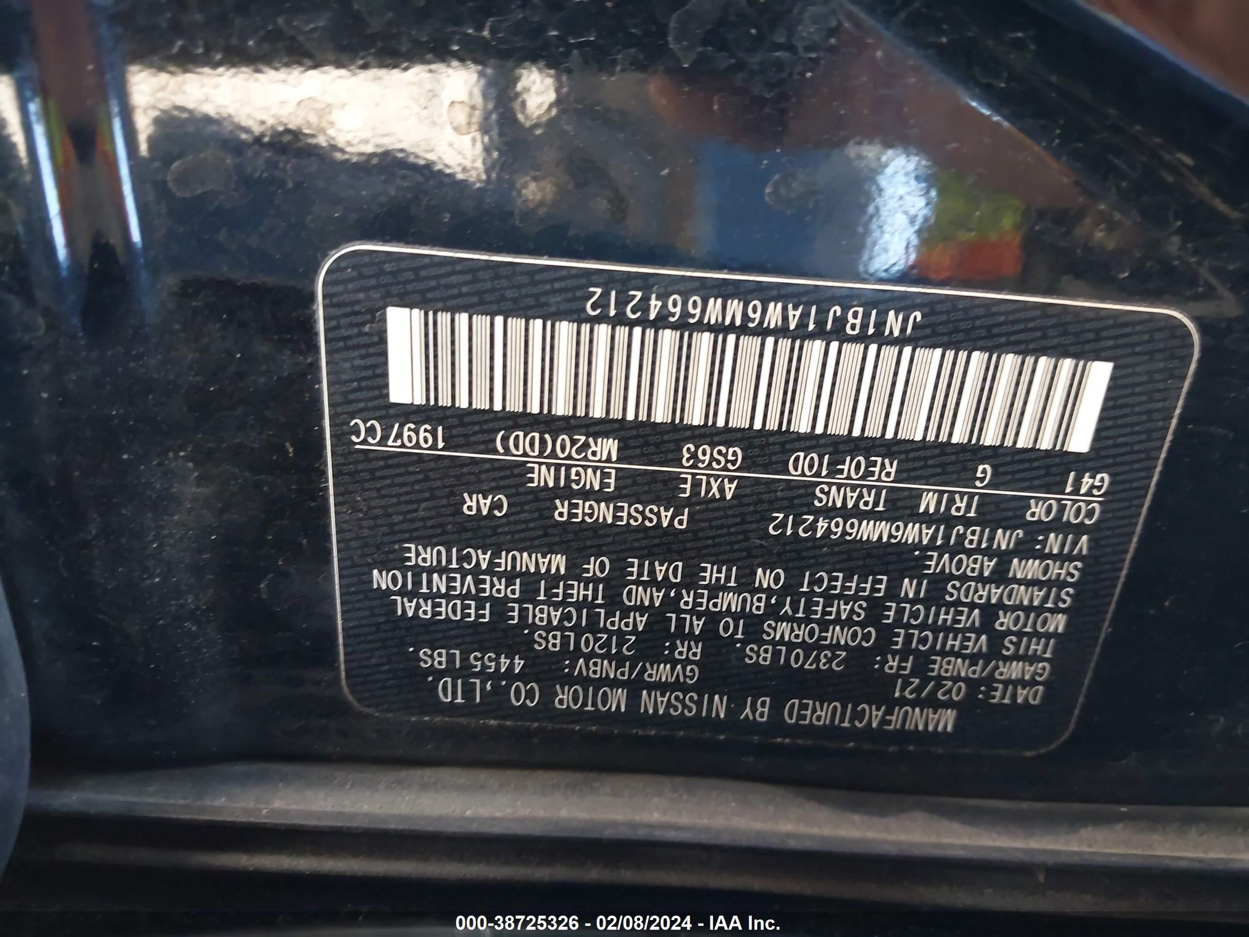 Photo 8 VIN: JN1BJ1AW6MW664212 - NISSAN ROGUE 