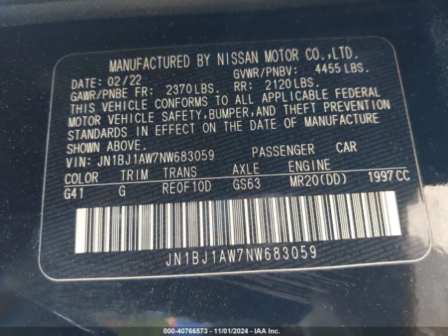 Photo 8 VIN: JN1BJ1AW7NW683059 - NISSAN ROGUE SPORT 