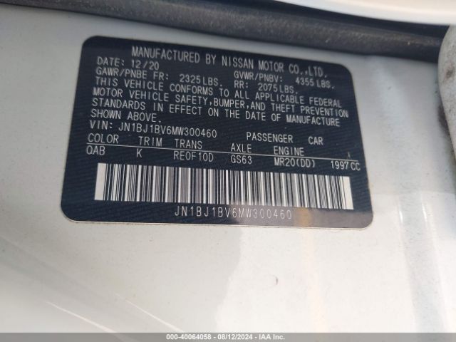 Photo 8 VIN: JN1BJ1BV6MW300460 - NISSAN ROGUE SPORT 