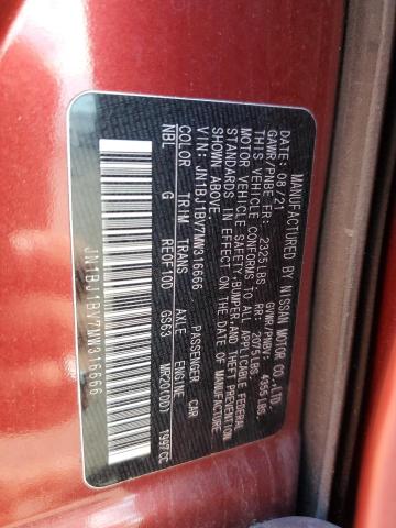 Photo 13 VIN: JN1BJ1BV7MW316666 - NISSAN ROGUE SPOR 