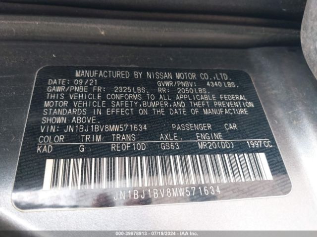 Photo 8 VIN: JN1BJ1BV8MW571634 - NISSAN ROGUE SPORT 