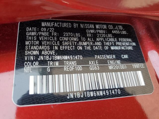 Photo 12 VIN: JN1BJ1BW6NW491470 - NISSAN ROGUE SPOR 