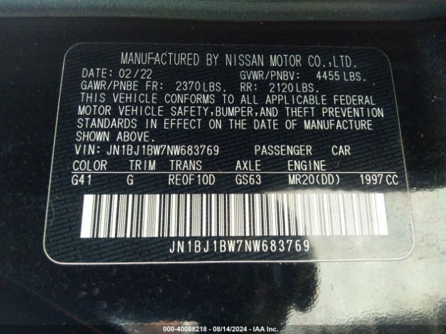 Photo 8 VIN: JN1BJ1BW7NW683769 - NISSAN ROGUE SPORT 