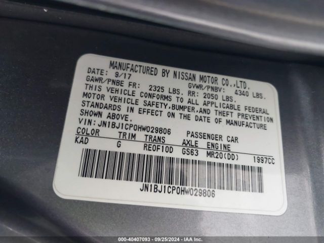 Photo 8 VIN: JN1BJ1CP0HW029806 - NISSAN ROGUE SPORT 