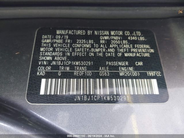 Photo 8 VIN: JN1BJ1CP1KW530291 - NISSAN ROGUE SPORT 