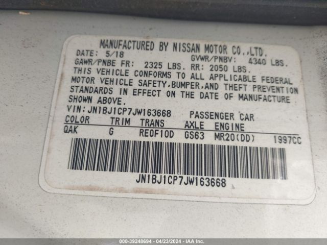 Photo 8 VIN: JN1BJ1CP7JW163668 - NISSAN ROGUE SPORT 