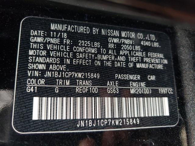 Photo 9 VIN: JN1BJ1CP7KW215849 - NISSAN ROGUE SPOR 