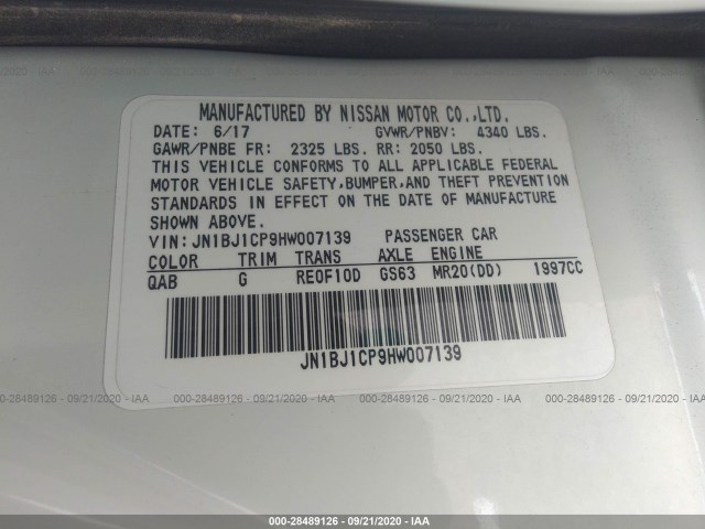 Photo 8 VIN: JN1BJ1CP9HW007139 - NISSAN ROGUE SPORT 