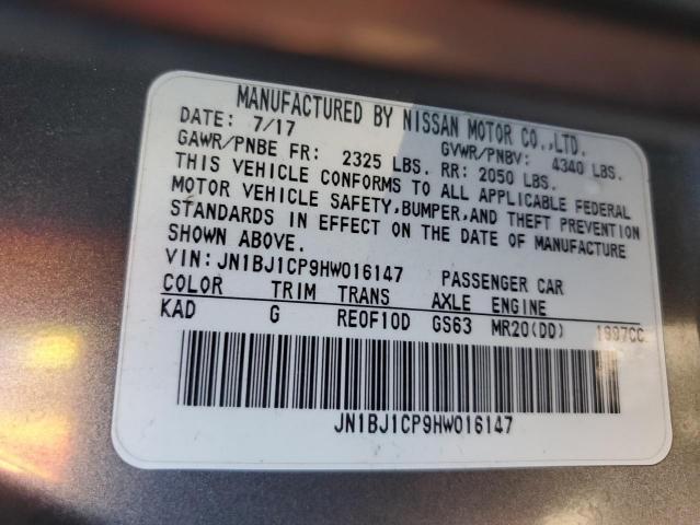 Photo 12 VIN: JN1BJ1CP9HW016147 - NISSAN ROGUE SPOR 