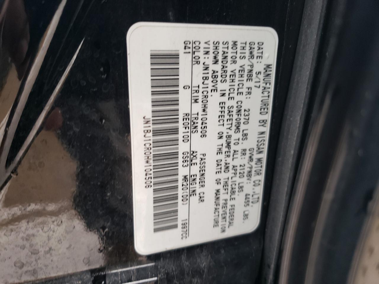 Photo 11 VIN: JN1BJ1CR0HW104506 - NISSAN ROGUE 