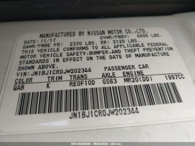 Photo 8 VIN: JN1BJ1CR0JW202344 - NISSAN ROGUE SPORT 