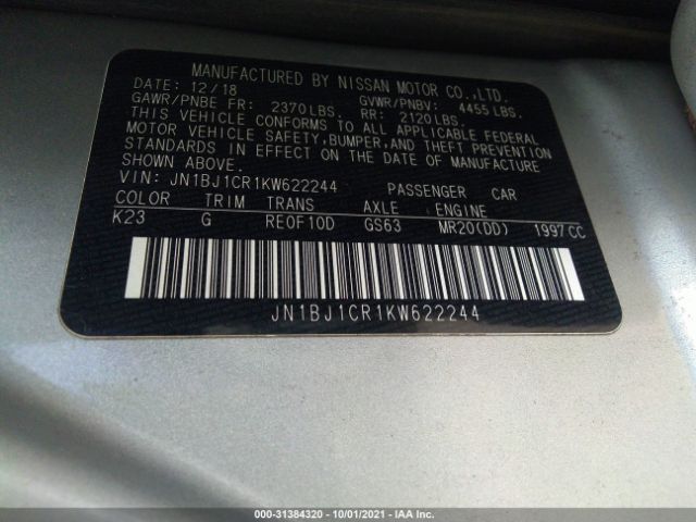 Photo 8 VIN: JN1BJ1CR1KW622244 - NISSAN ROGUE SPORT 