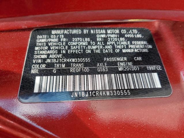 Photo 11 VIN: JN1BJ1CR4KW330555 - NISSAN ROGUE SPOR 