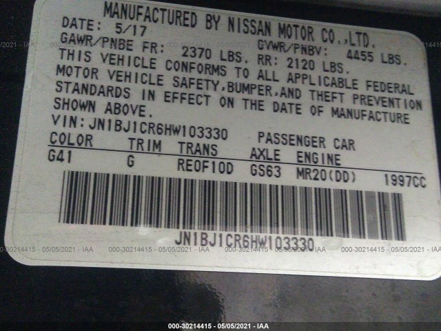 Photo 8 VIN: JN1BJ1CR6HW103330 - NISSAN ROGUE SPORT 