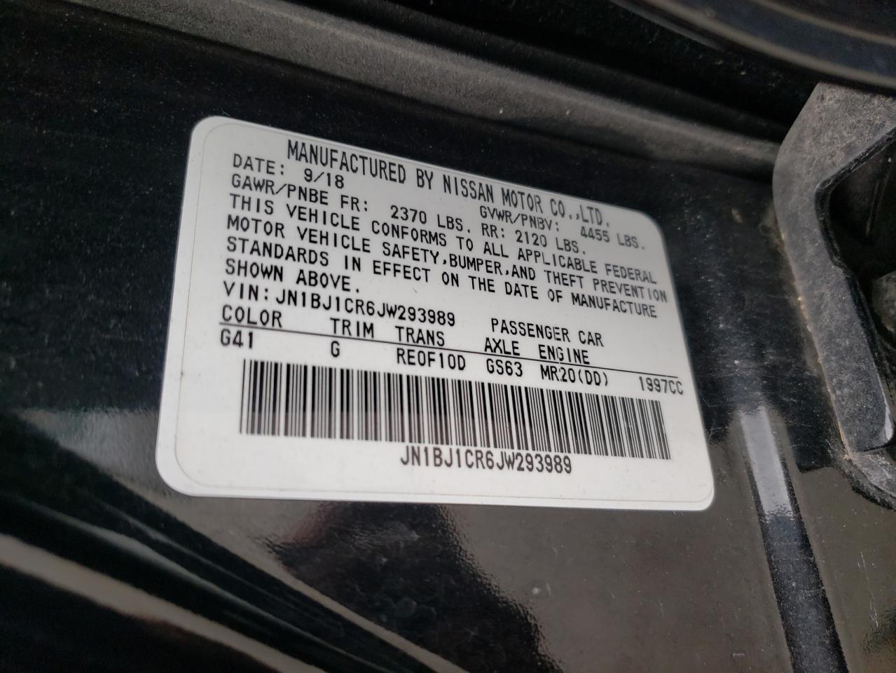 Photo 12 VIN: JN1BJ1CR6JW293989 - NISSAN ROGUE 