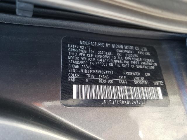 Photo 9 VIN: JN1BJ1CR8KW624721 - NISSAN ROGUE SPOR 