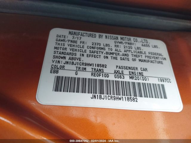 Photo 8 VIN: JN1BJ1CR9HW118582 - NISSAN ROGUE SPORT 