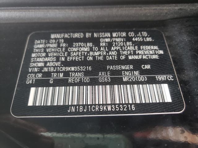 Photo 9 VIN: JN1BJ1CR9KW353216 - NISSAN ROGUE 