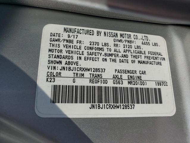 Photo 11 VIN: JN1BJ1CRXHW128537 - NISSAN ROGUE SPOR 