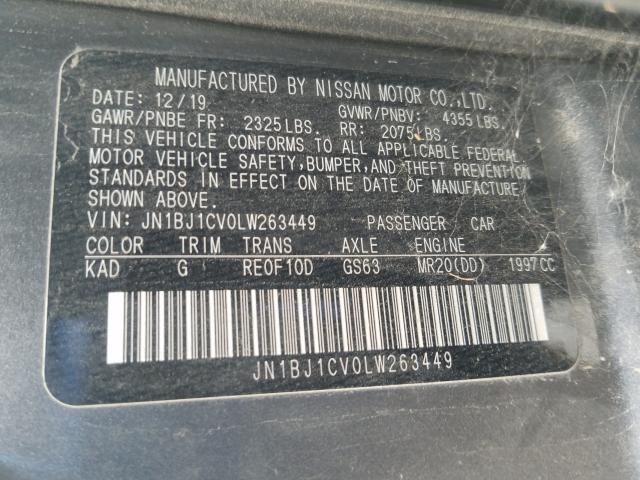 Photo 9 VIN: JN1BJ1CV0LW263449 - NISSAN ROGUE SPOR 