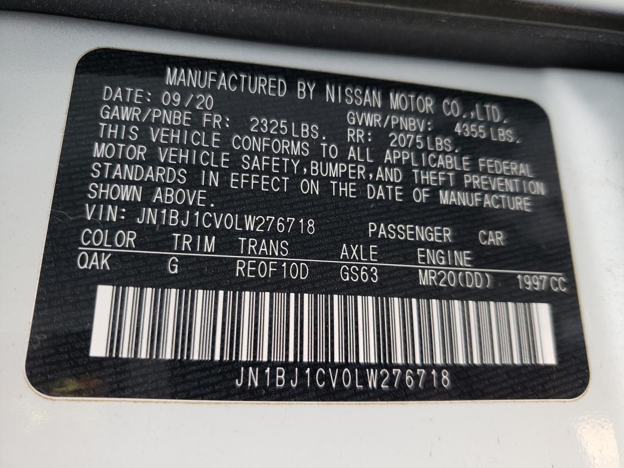 Photo 12 VIN: JN1BJ1CV0LW276718 - NISSAN ROGUE 