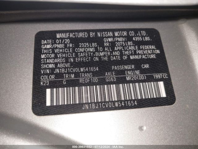 Photo 8 VIN: JN1BJ1CV0LW541654 - NISSAN ROGUE SPORT 