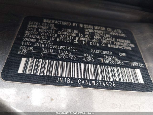 Photo 8 VIN: JN1BJ1CV8LW274926 - NISSAN ROGUE SPORT 