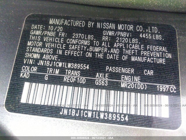 Photo 8 VIN: JN1BJ1CW1LW389554 - NISSAN ROGUE SPORT 