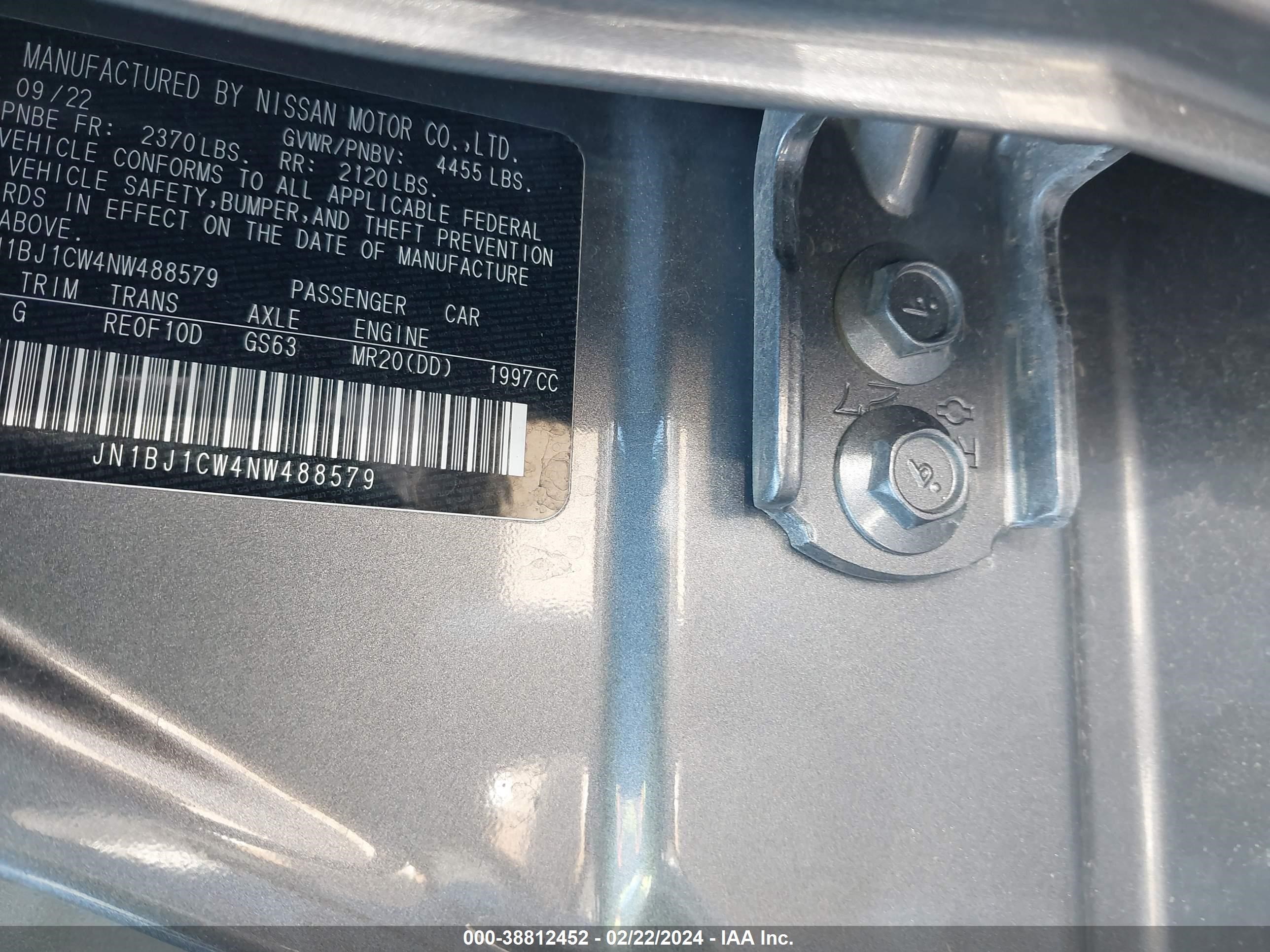 Photo 8 VIN: JN1BJ1CW4NW488579 - NISSAN ROGUE 