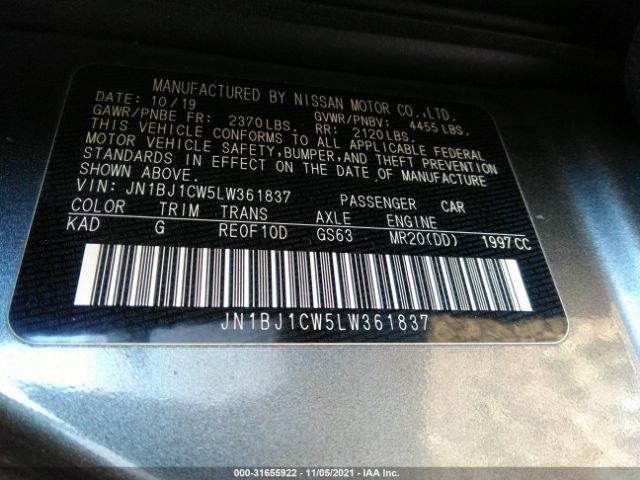 Photo 8 VIN: JN1BJ1CW5LW361837 - NISSAN ROGUE SPORT 