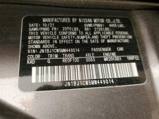 Photo 12 VIN: JN1BJ1CW5MW449014 - NISSAN ROGUE SPOR 