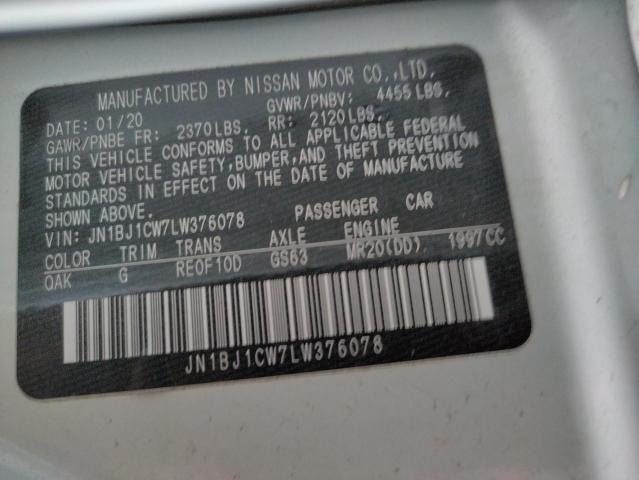 Photo 9 VIN: JN1BJ1CW7LW376078 - NISSAN ROGUE SPOR 