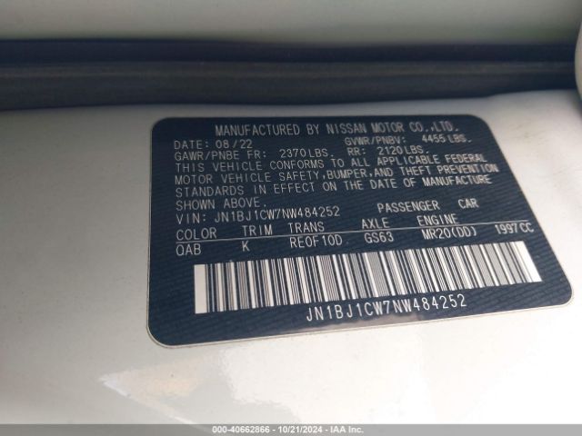 Photo 8 VIN: JN1BJ1CW7NW484252 - NISSAN ROGUE SPORT 