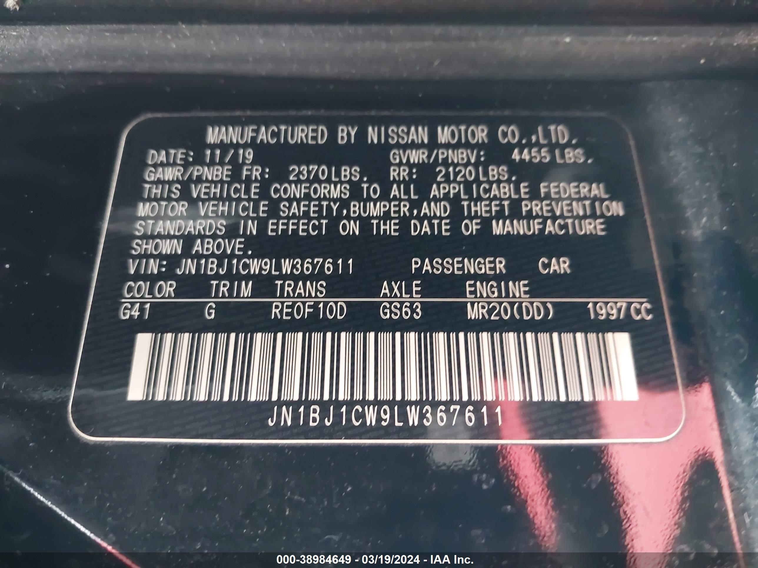 Photo 8 VIN: JN1BJ1CW9LW367611 - NISSAN ROGUE 