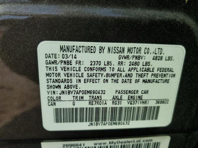 Photo 11 VIN: JN1BV7AP0EM690432 - INFINITI Q50 BASE 