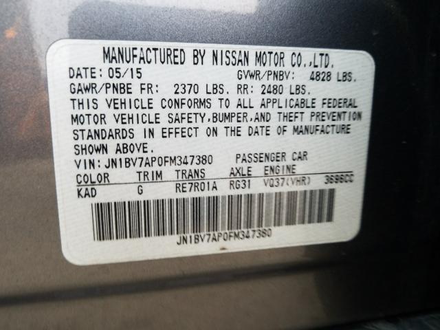 Photo 9 VIN: JN1BV7AP0FM347380 - INFINITI Q50 BASE 