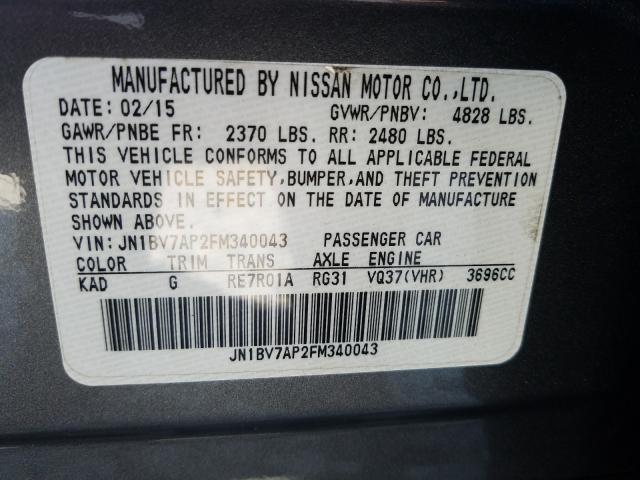 Photo 9 VIN: JN1BV7AP2FM340043 - INFINITI Q50 BASE 