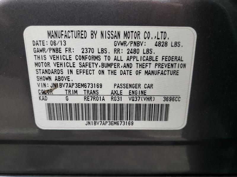 Photo 9 VIN: JN1BV7AP3EM673169 - INFINITI Q50 BASE 