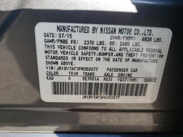 Photo 11 VIN: JN1BV7AP3FM350077 - INFINITI Q50 