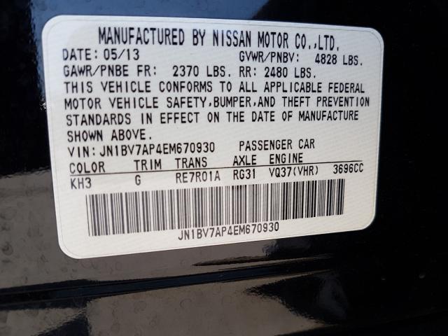 Photo 9 VIN: JN1BV7AP4EM670930 - INFINITI Q50 BASE 