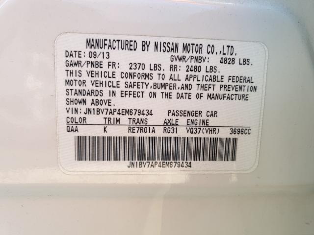 Photo 9 VIN: JN1BV7AP4EM679434 - INFINITI Q50 BASE 