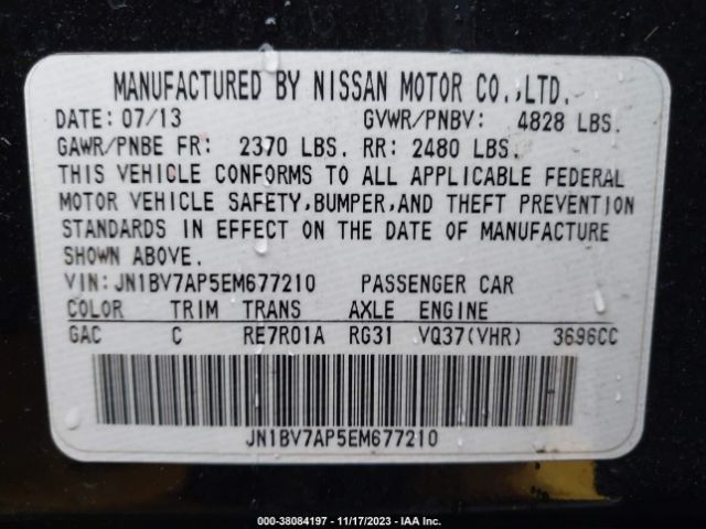 Photo 8 VIN: JN1BV7AP5EM677210 - INFINITI Q50 